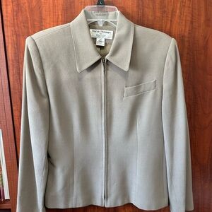Vintage Classic Rena Rowan for Seville Women's Tan Zip Blazer